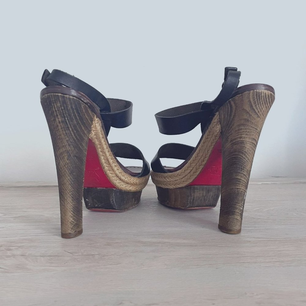Christian Louboutin Wooden Platform Heels